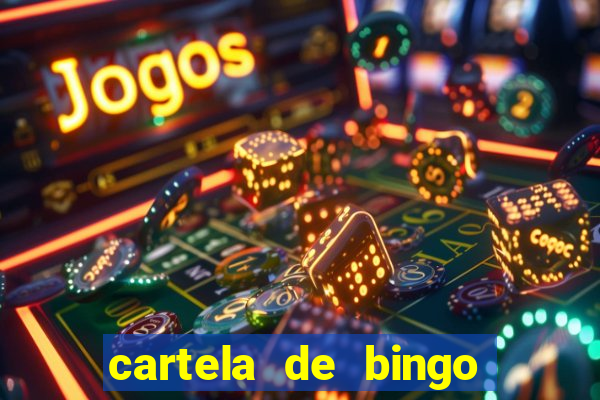 cartela de bingo cha de bebe